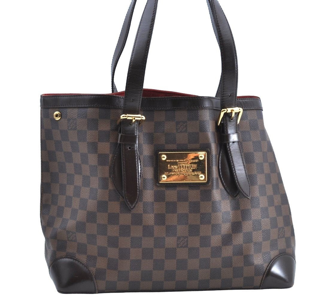 Authentic Louis Vuitton Damier Hampstead MM Shoulder Tote Bag N51204 LV K5903