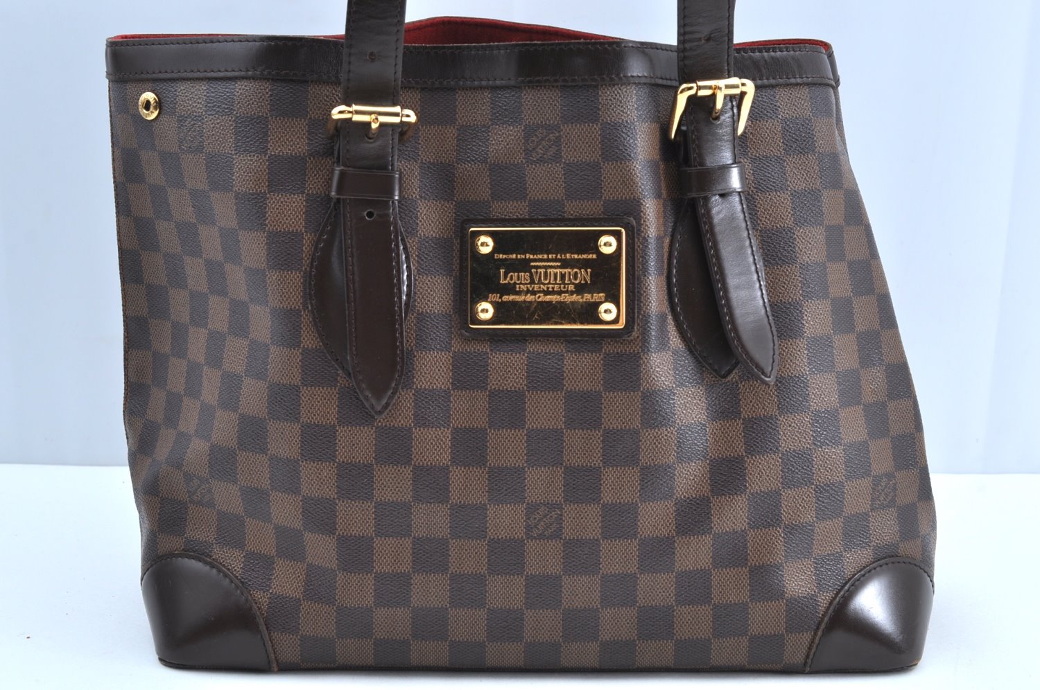 Authentic Louis Vuitton Damier Hampstead MM Shoulder Tote Bag N51204 LV K5903