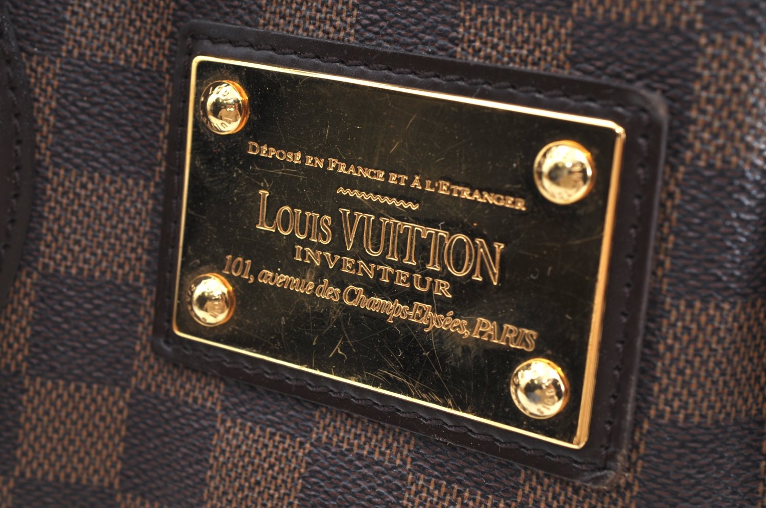 Authentic Louis Vuitton Damier Hampstead MM Shoulder Tote Bag N51204 LV K5903