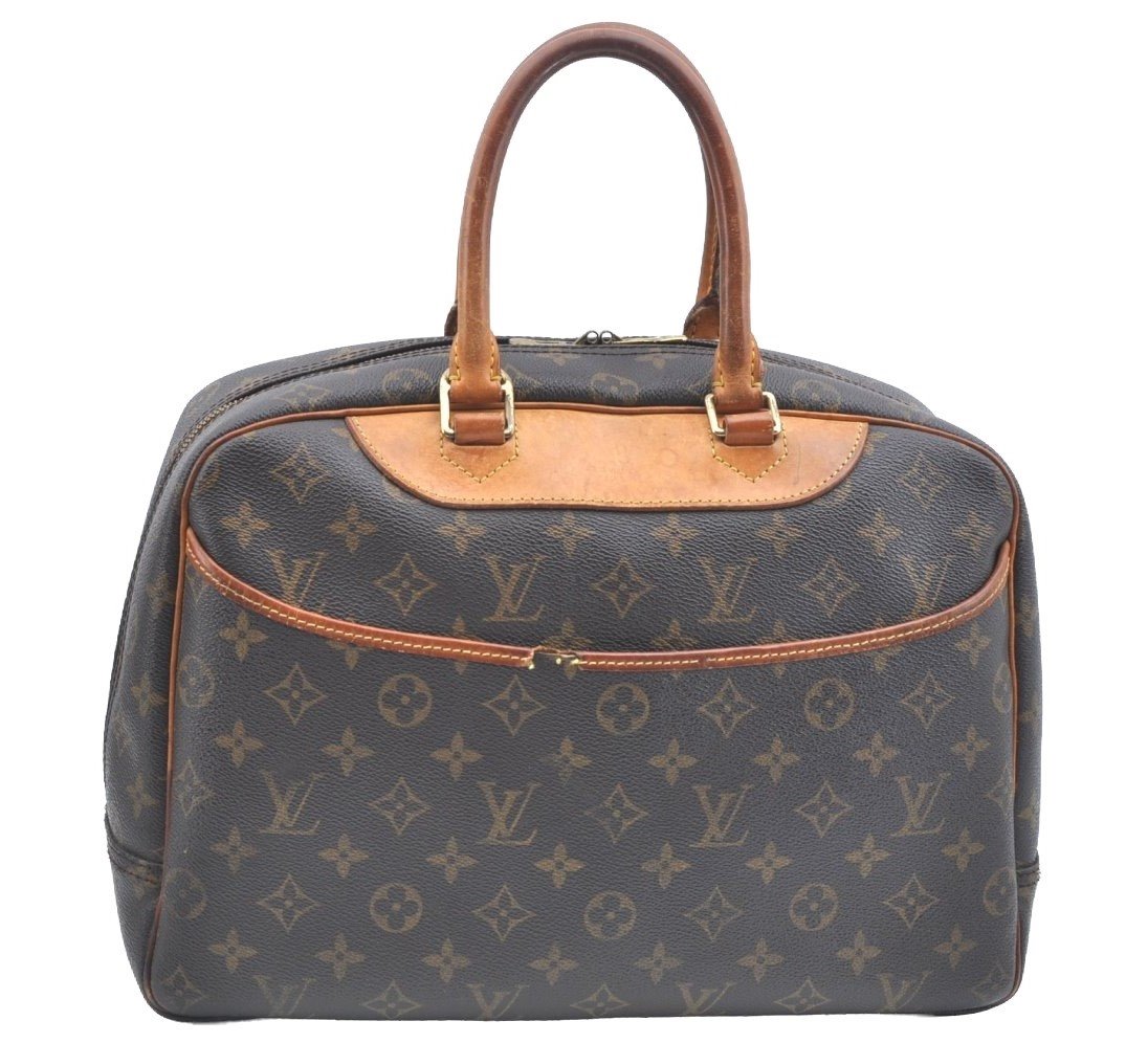 Authentic Louis Vuitton Monogram Deauville Hand Bag M47270 LV K5918