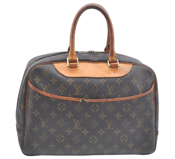 Authentic Louis Vuitton Monogram Deauville Hand Bag M47270 LV K5918