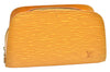 Authentic Louis Vuitton Epi Dauphine Cosmetic Pouch Yellow M48449 LV Junk K5925