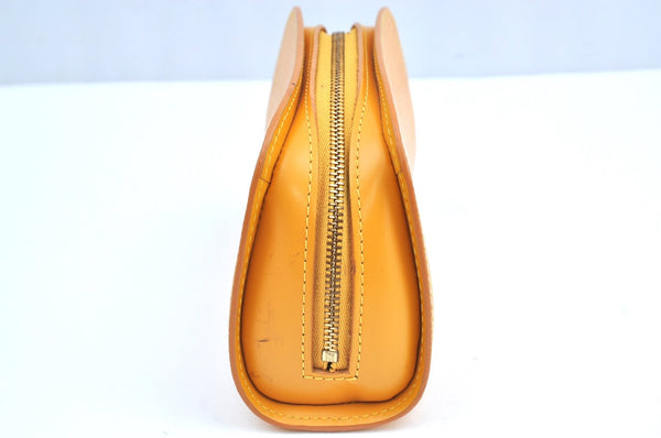 Authentic Louis Vuitton Epi Dauphine Cosmetic Pouch Yellow M48449 LV Junk K5925
