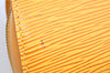 Authentic Louis Vuitton Epi Dauphine Cosmetic Pouch Yellow M48449 LV Junk K5925