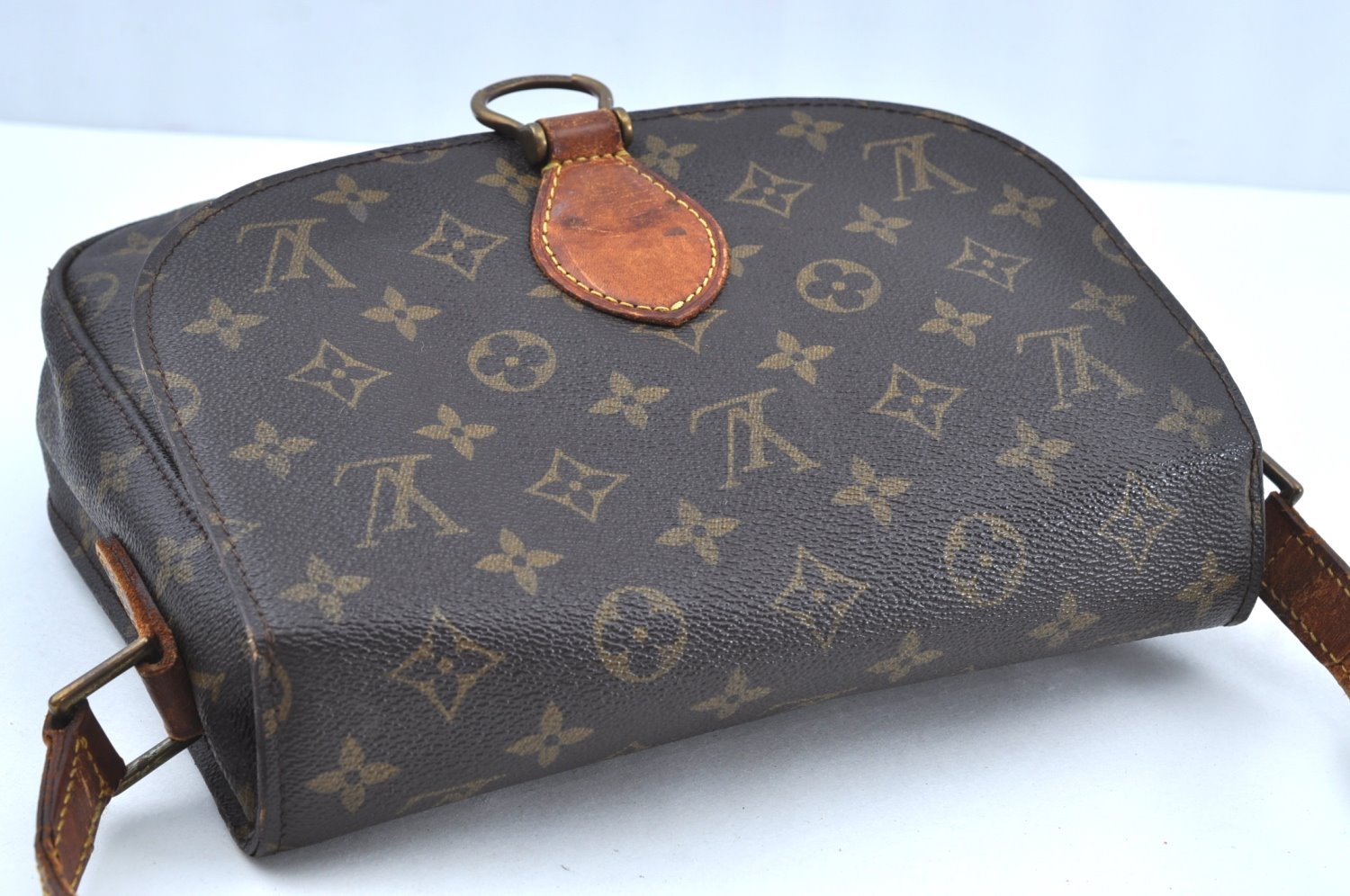 Authentic Louis Vuitton Monogram Saint Cloud GM M51242 Shoulder Cross Bag K5935