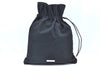 Authentic GUCCI Vintage Drawstring Pouch Purse Nylon Leather Black K5936