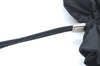 Authentic GUCCI Vintage Drawstring Pouch Purse Nylon Leather Black K5936