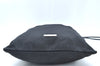 Authentic GUCCI Vintage Drawstring Pouch Purse Nylon Leather Black K5936