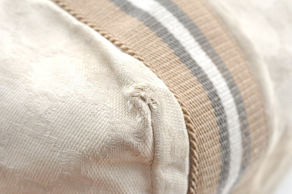 Authentic GUCCI Vintage Shoulder Tote Bag GG Canvas Leather 189669 White K5944