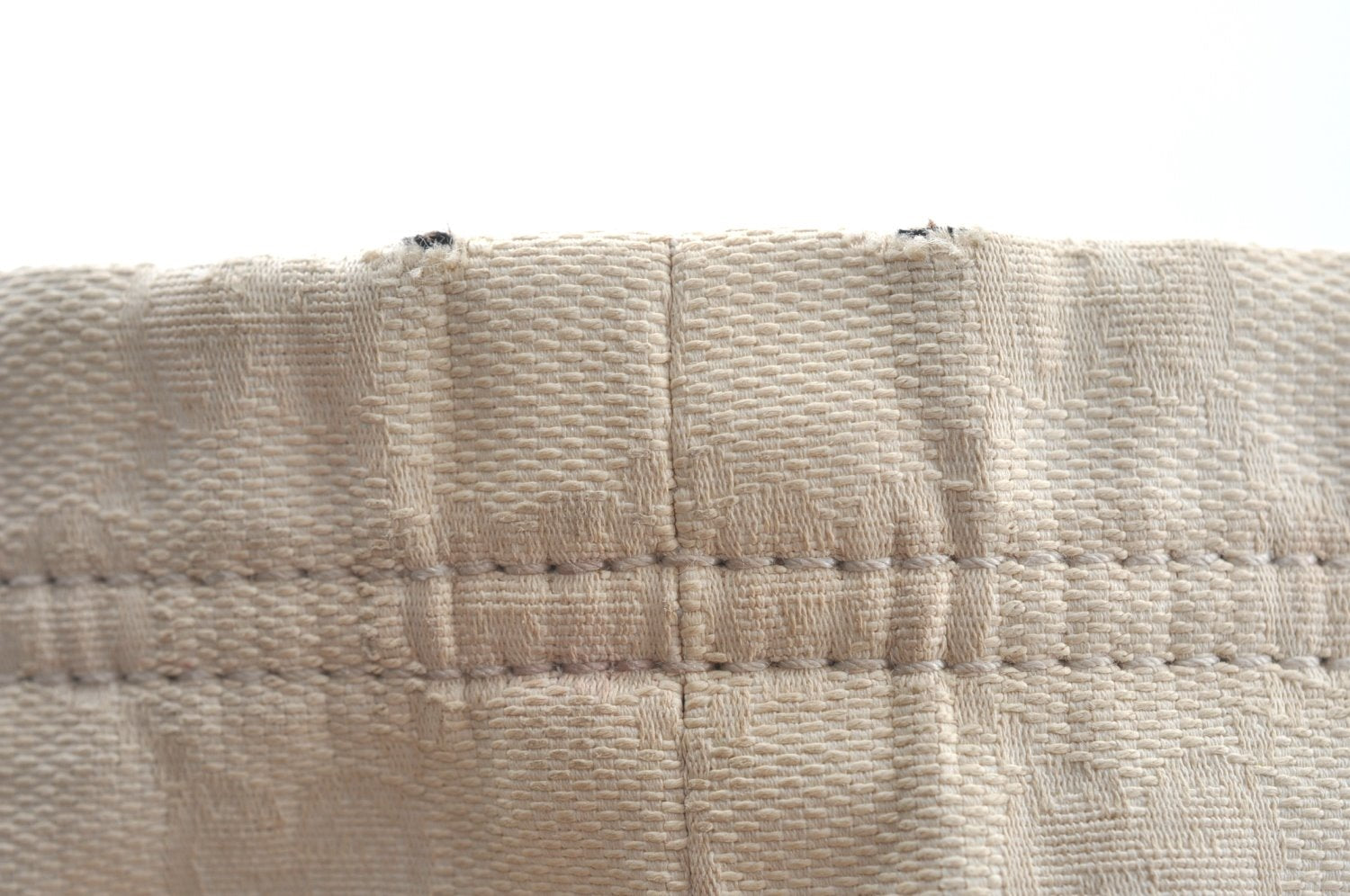 Authentic GUCCI Vintage Shoulder Tote Bag GG Canvas Leather 189669 White K5944