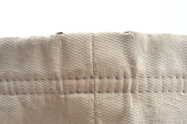 Authentic GUCCI Vintage Shoulder Tote Bag GG Canvas Leather 189669 White K5944