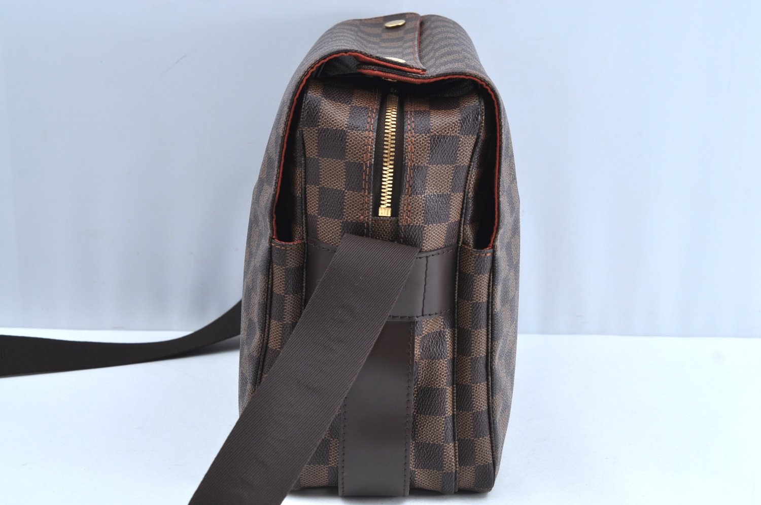 Authentic Louis Vuitton Damier Naviglio Shoulder Cross Body Bag N45255 LV K5945