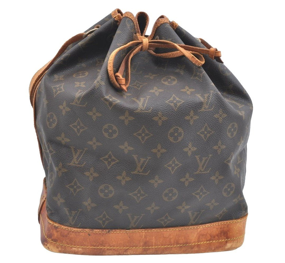 Authentic Louis Vuitton Monogram Noe Shoulder Drawstring Bag M42224 LV K5950