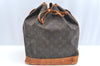 Authentic Louis Vuitton Monogram Noe Shoulder Drawstring Bag M42224 LV K5950