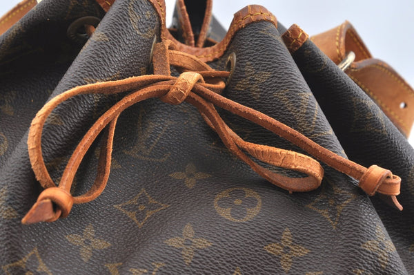 Authentic Louis Vuitton Monogram Noe Shoulder Drawstring Bag M42224 LV K5950