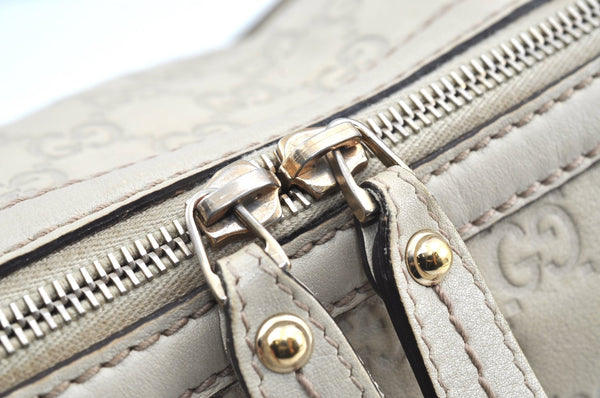 Authentic GUCCI Sukey Guccissima 2Way Shoulder Tote Bag GG Leather White K5953