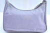 Authentic PRADA Vintage Nylon Tessuto Hand Bag Pouch Purse Purple K5964