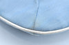 Authentic FENDI Tiger Motif Hand Shoulder Bag Canvas Leather Light Blue K5970