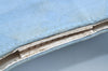 Authentic FENDI Tiger Motif Hand Shoulder Bag Canvas Leather Light Blue K5970