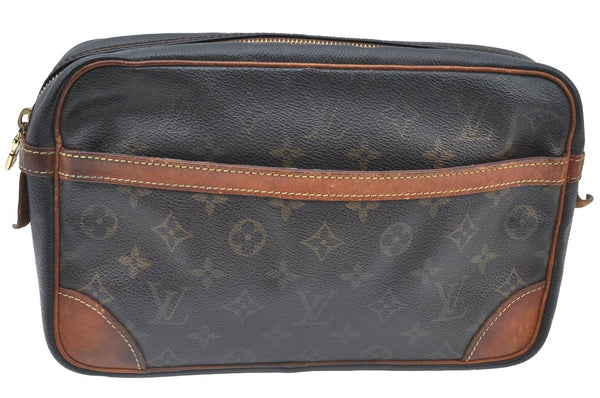 Authentic Louis Vuitton Monogram Compiegne 28 Clutch Hand Bag M51845 LV K5972