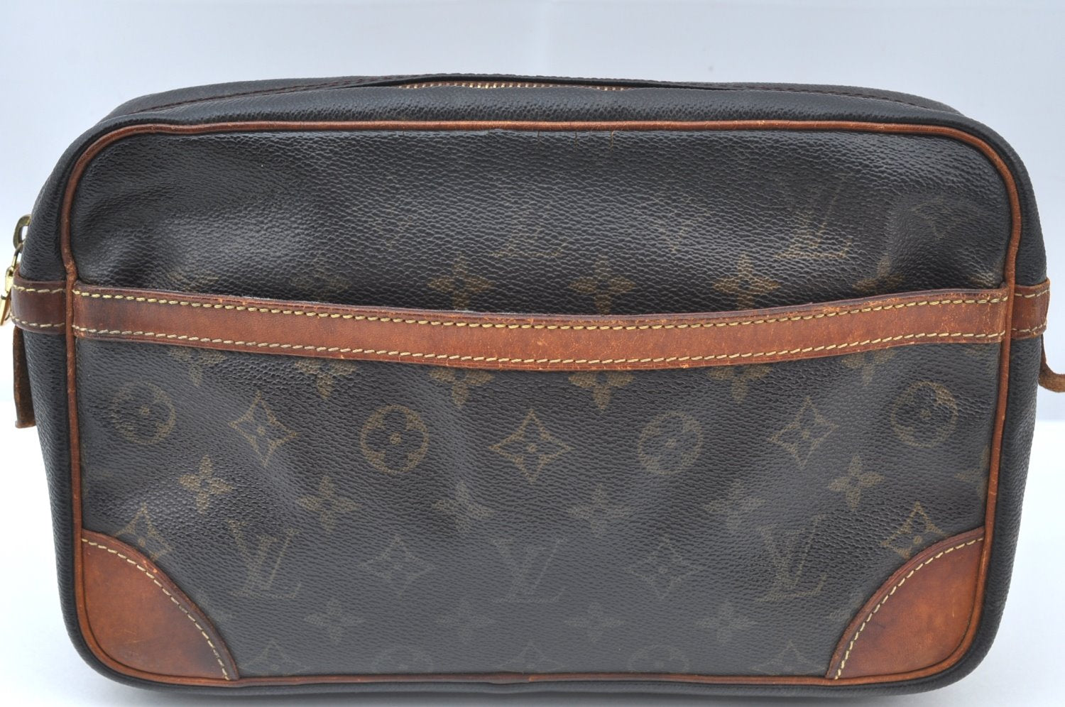 Authentic Louis Vuitton Monogram Compiegne 28 Clutch Hand Bag M51845 LV K5972
