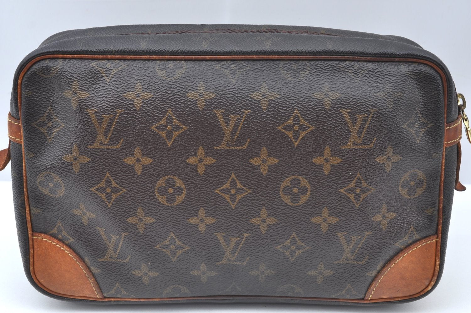 Authentic Louis Vuitton Monogram Compiegne 28 Clutch Hand Bag M51845 LV K5972