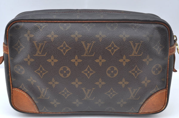 Authentic Louis Vuitton Monogram Compiegne 28 Clutch Hand Bag M51845 LV K5972