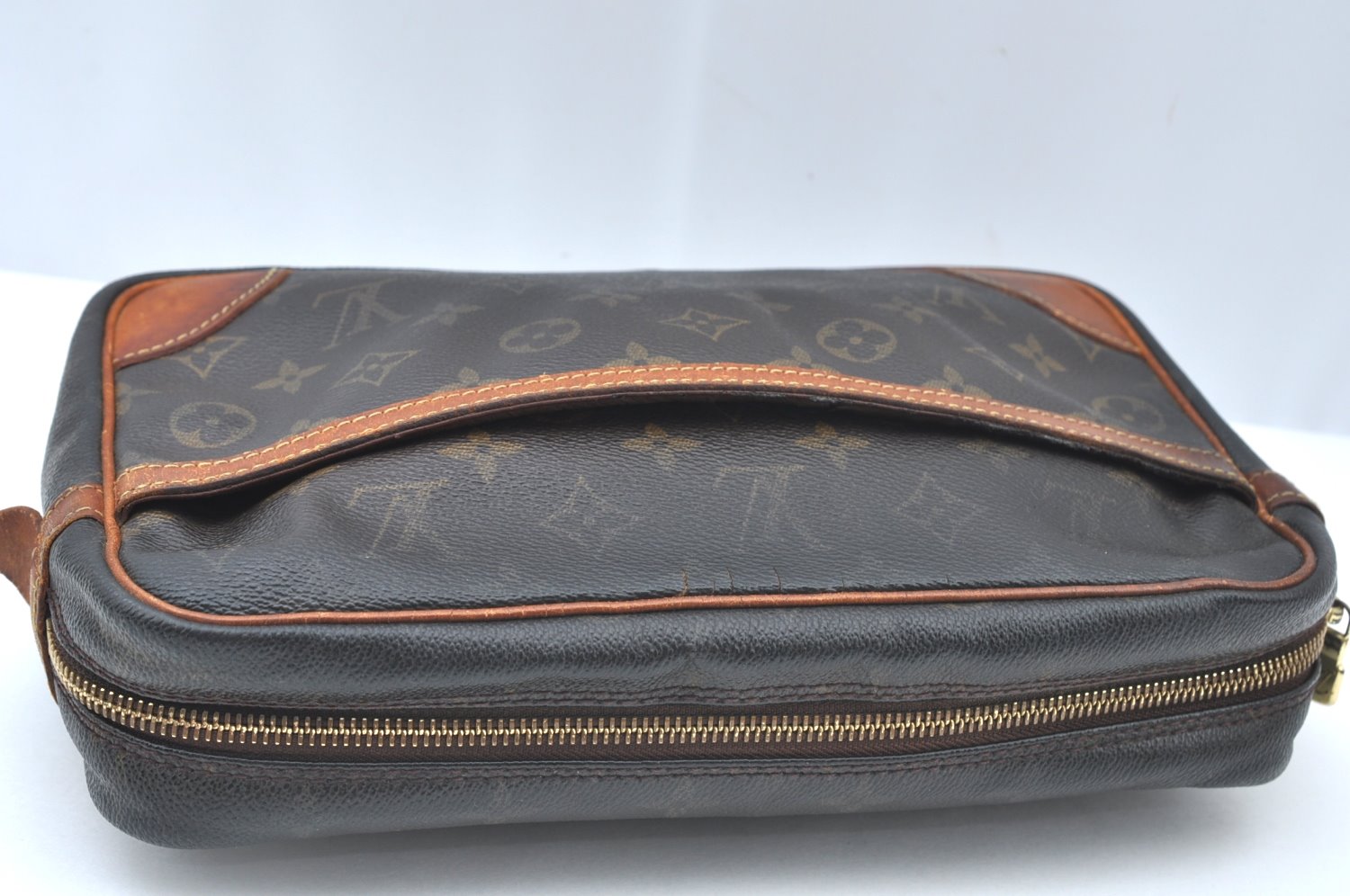 Authentic Louis Vuitton Monogram Compiegne 28 Clutch Hand Bag M51845 LV K5972