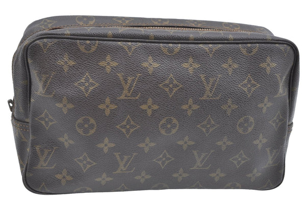 Auth Louis Vuitton Monogram Trousse Toilette 28 Clutch Bag M47522 LV Junk K5976