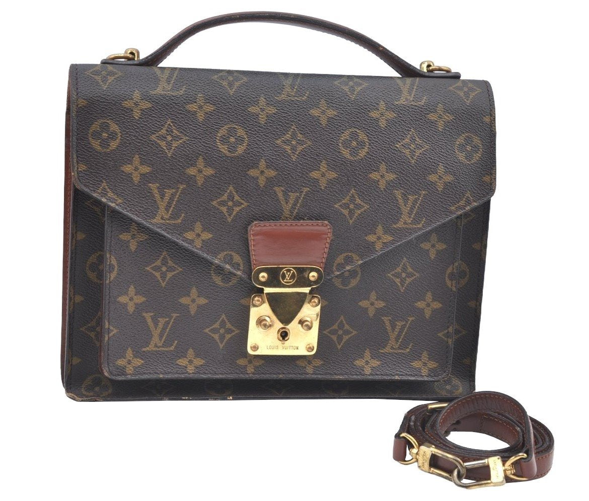 Authentic Louis Vuitton Monogram Monceau 2Way Shoulder Hand Bag M51185 LV K5977