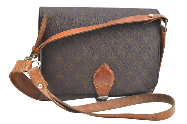 Auth Louis Vuitton Monogram Cartouchiere GM M51252 Shoulder Cross Bag Junk K5978