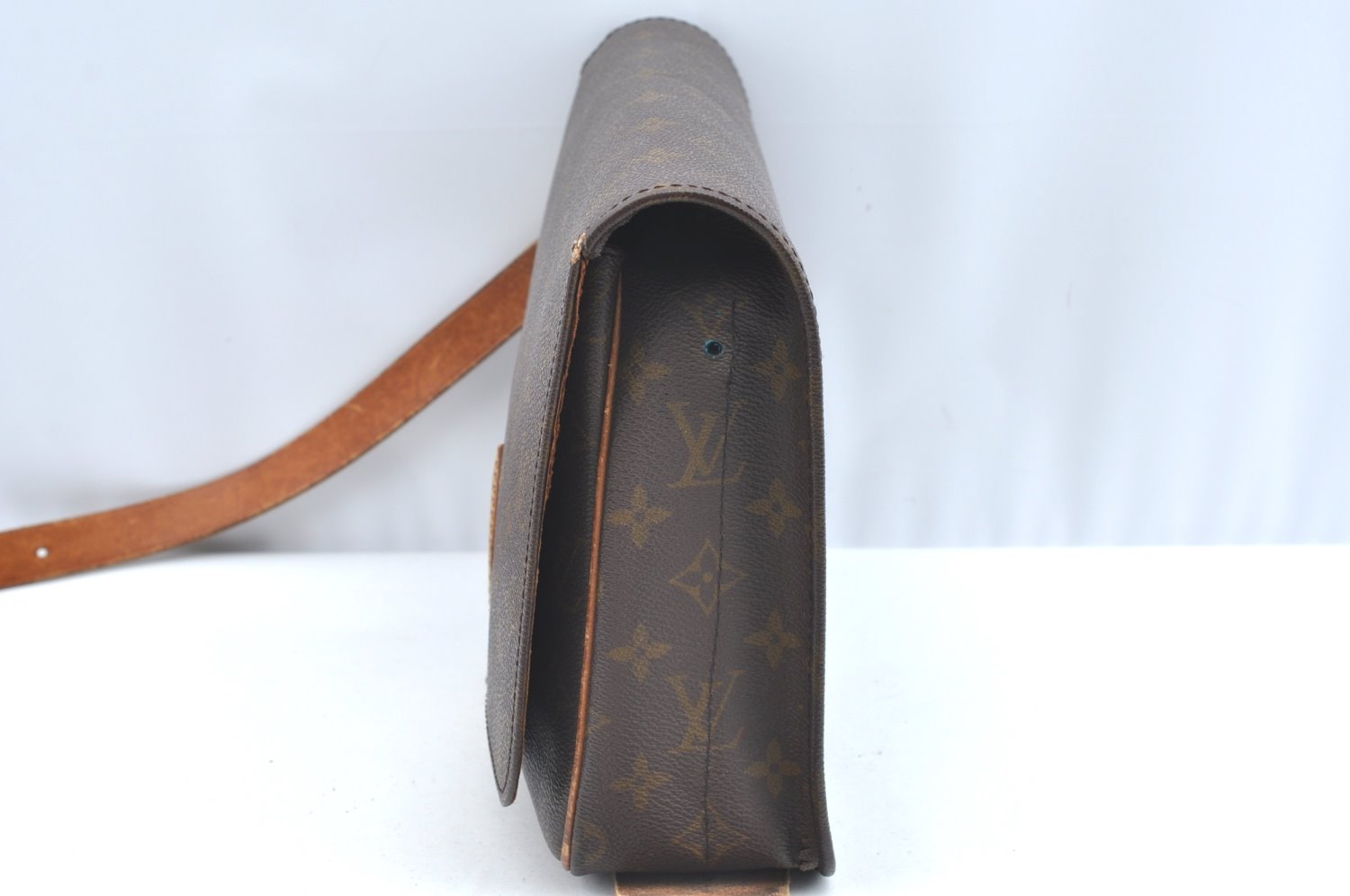 Auth Louis Vuitton Monogram Cartouchiere GM M51252 Shoulder Cross Bag Junk K5978