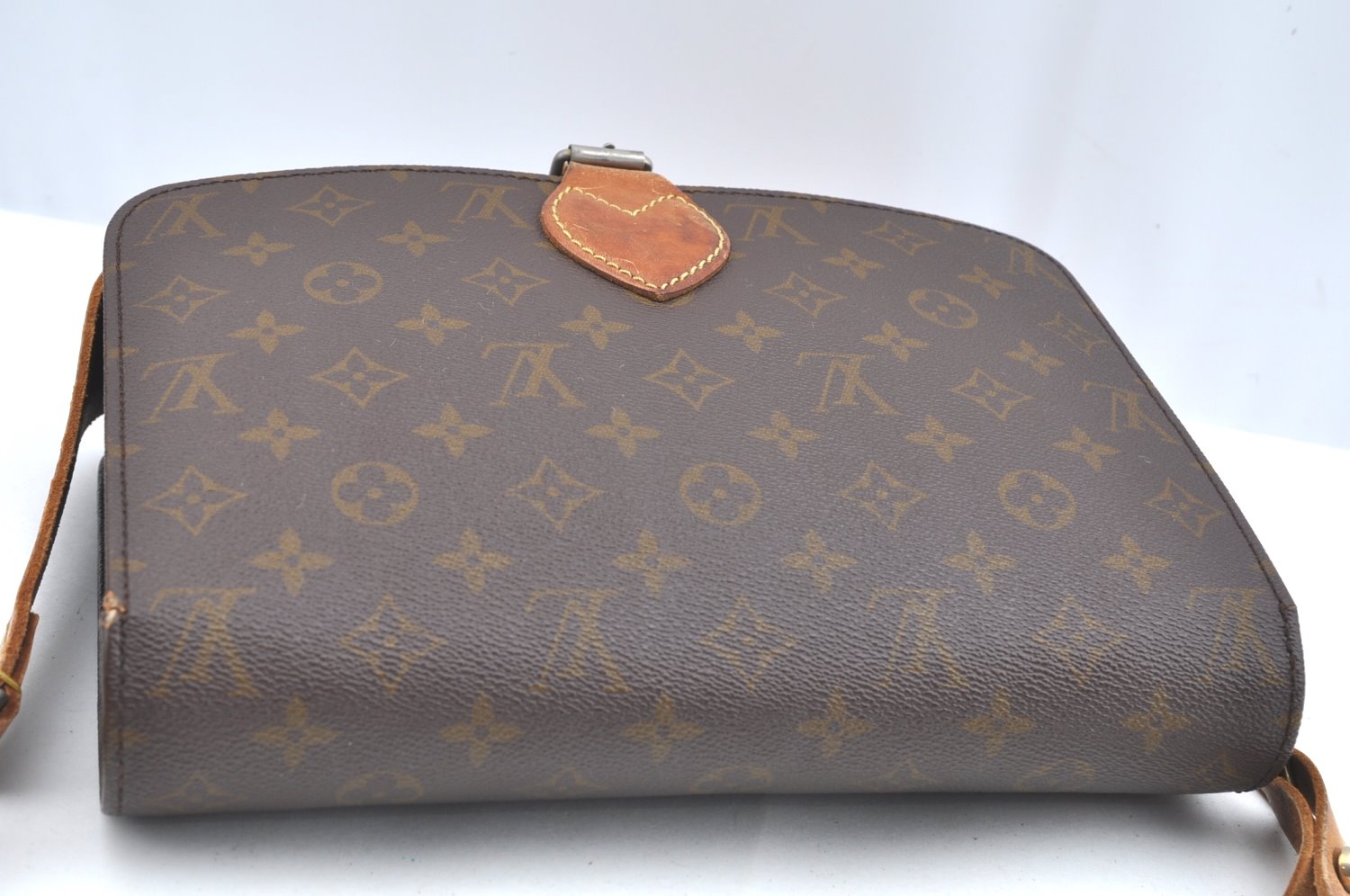 Auth Louis Vuitton Monogram Cartouchiere GM M51252 Shoulder Cross Bag Junk K5978