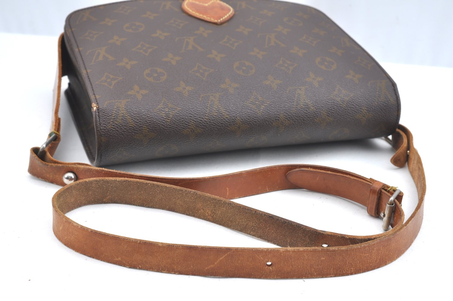 Auth Louis Vuitton Monogram Cartouchiere GM M51252 Shoulder Cross Bag Junk K5978