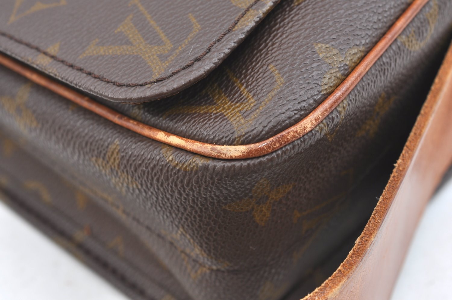 Auth Louis Vuitton Monogram Cartouchiere GM M51252 Shoulder Cross Bag Junk K5978