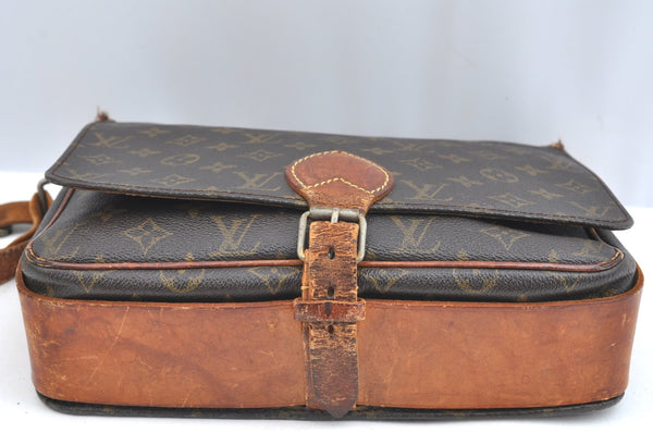 Authentic Louis Vuitton Monogram Cartouchiere GM Shoulder Bag Old Model K5979