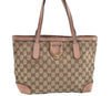 Authentic GUCCI Vintage Shoulder Tote Bag GG Canvas Leather 308604 Brown K5981