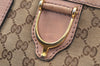 Authentic GUCCI Vintage Shoulder Tote Bag GG Canvas Leather 308604 Brown K5981