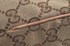 Authentic GUCCI Vintage Shoulder Tote Bag GG Canvas Leather 308604 Brown K5981