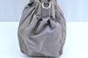 Authentic PRADA Nylon Tessuto Leather 2Way Shoulder Hand Bag Purse Gray K5982