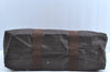 Authentic MARIO VALENTINO V Logo Travel Boston Bag PVC Leather Brown K5995