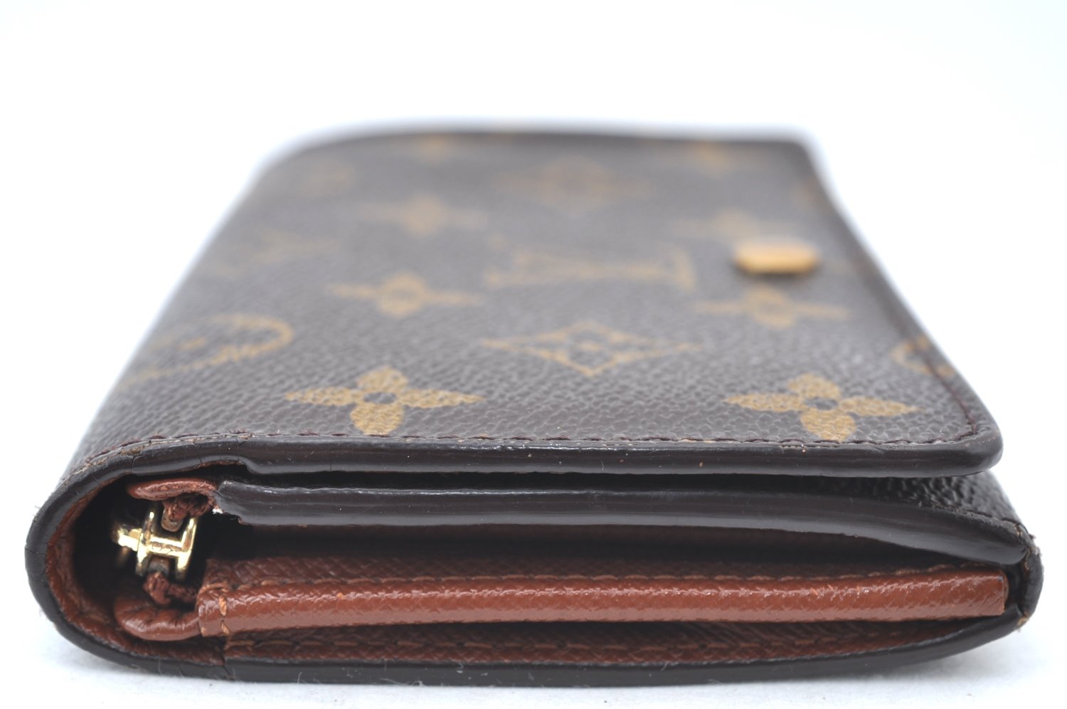 Auth Louis Vuitton Monogram Porte Monnaie Billets Tresor Wallet M61730 LV K5997