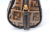 Authentic FENDI Vintage Zucchino Pouch Purse PVC Leather Brown Junk K6000