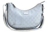 Authentic GUCCI Sherry Line Shoulder Bag GG Canvas Leather 192756 Silver K6001
