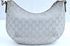 Authentic GUCCI Sherry Line Shoulder Bag GG Canvas Leather 192756 Silver K6001