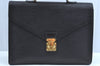 Auth Louis Vuitton Epi Serviette Ambassadeur Black Briefcase M54412 LV K6005