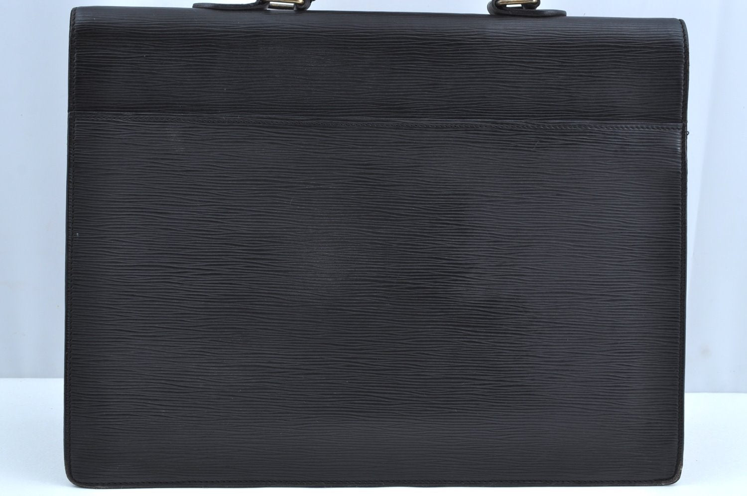 Auth Louis Vuitton Epi Serviette Ambassadeur Black Briefcase M54412 LV K6005