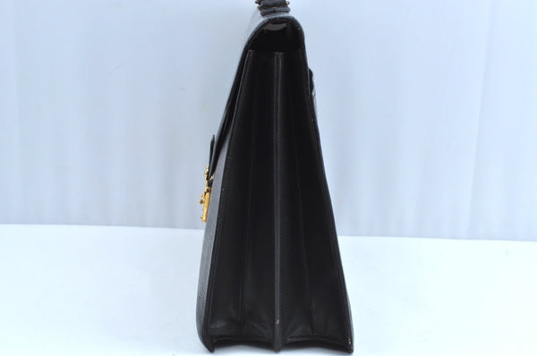 Auth Louis Vuitton Epi Serviette Ambassadeur Black Briefcase M54412 LV K6005