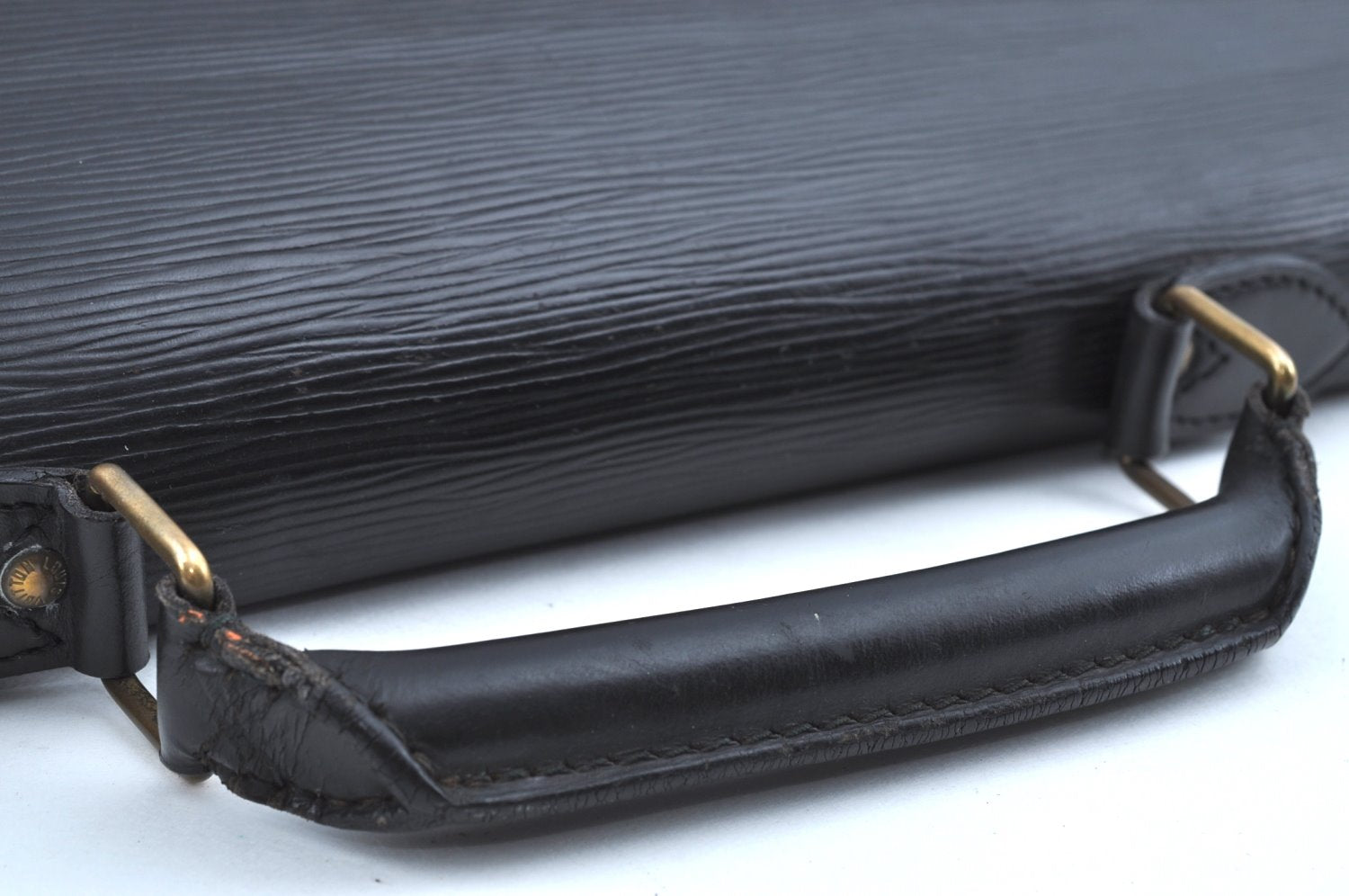 Auth Louis Vuitton Epi Serviette Ambassadeur Black Briefcase M54412 LV K6005