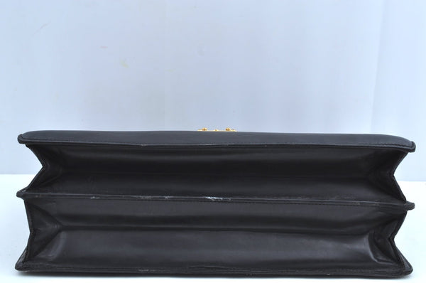 Auth Louis Vuitton Epi Serviette Ambassadeur Black Briefcase M54412 LV K6005